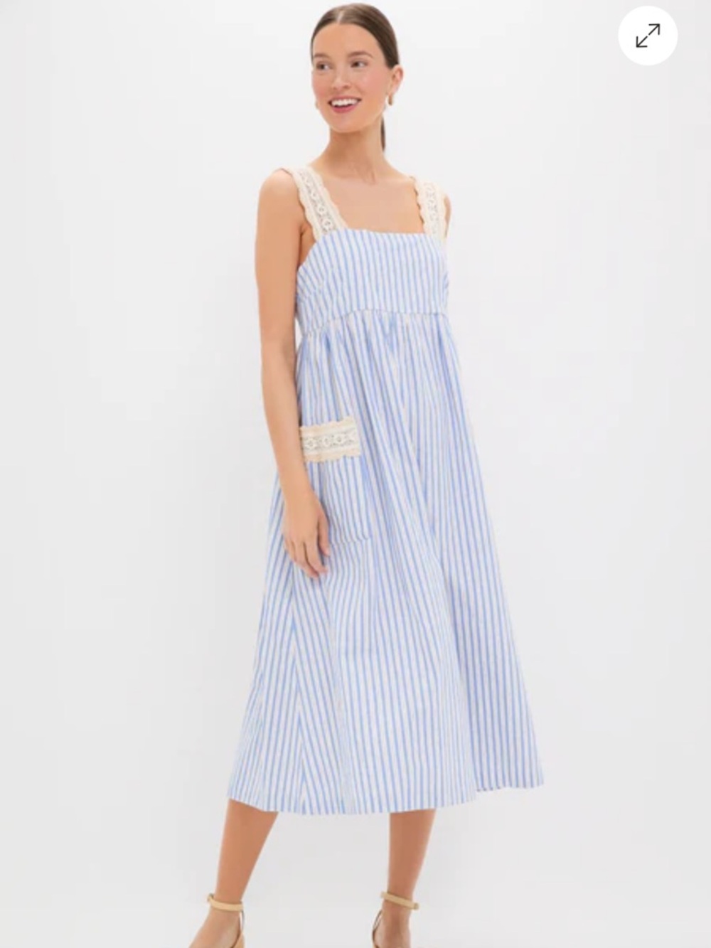 Tuckernuck Pommander Place Blue & White Striped Harbour Dress sz XS